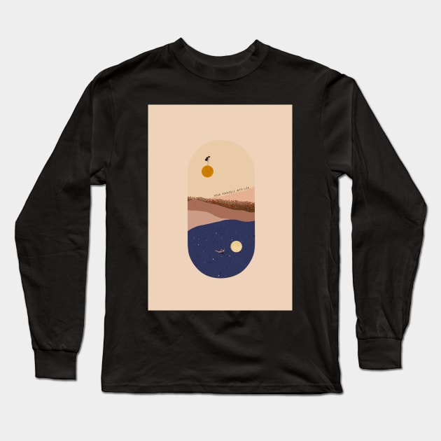 Sun and moon Long Sleeve T-Shirt by bluesbytuba